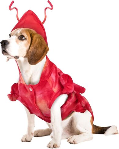 زي جراد البحر للكلاب من Rypet أزياء الهالوين المضحكة للكلاب الصغيرة ملابس الشتاء L in Kuwait