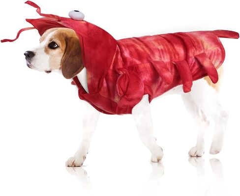 زي جراد البحر للكلاب من Rypet أزياء الهالوين المضحكة للكلاب الصغيرة ملابس الشتاء L in Kuwait