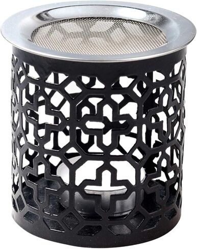 Black Iron Incense Burner with Sieve Height 3.15 inch [Handmade] for Burning Incense with a Tealight in Kuwait