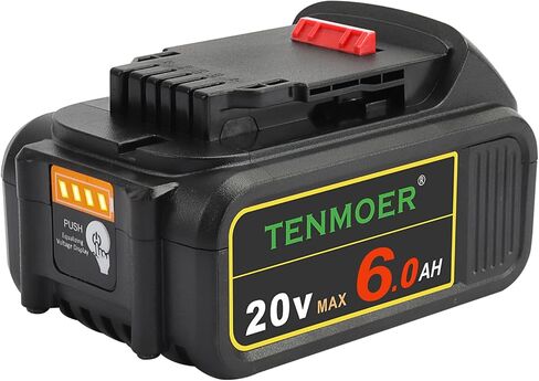 TENMOER 6.0Ah Compatible with Dewalt 20V 6.0Ah Battery Replacement for Dewalt 20V Batteries DCB203 DCB204 DCB206 in Kuwait
