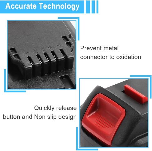 TENMOER 6.0Ah Compatible with Dewalt 20V 6.0Ah Battery Replacement for Dewalt 20V Batteries DCB203 DCB204 DCB206 in Kuwait