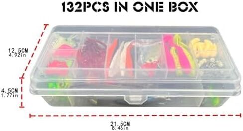 مجموعة طُعم صيد الأسماك في المياه العلوية من SBBUFFLURE للمياه العذبة، طُعم بلاستيكي ناعم، ملحقات صيد الأسماك، صناديق أدوات، ملاعق الصيد، طعوم السباحة، طعوم البلمة، الطعم الكرنك، VIB in Kuwait