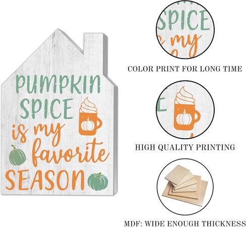 cocomong Fall Tiered Tray Decor, Fall Decor - Farmhouse Decorations for Home, Hello Fall Pumpkin Wood Sign Set of 3 Kitchen Table Decor, Maple Leaf Wooden Block Autumn Fall Decorative Supplies in Kuwait