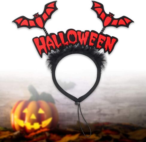 RYPET Dog Bat Costume 2PCS - Dog Bat Wings Headband Halloween Dog Costumes for Medium and Large Dogs in Kuwait