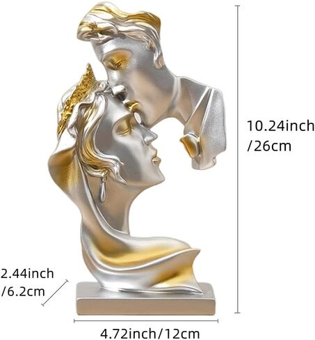 JXCBXJ Couples Kiss Sculpture,Abstract Art Couple Sculpture Home Furnishing Resin Statue Decoration Romantic Statue Used for Home Decoration, Wedding, Gift in Saudi Arabia