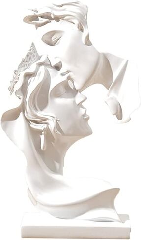 JXCBXJ Couples Kiss Sculpture,Abstract Art Couple Sculpture Home Furnishing Resin Statue Decoration Romantic Statue Used for Home Decoration, Wedding, Gift in Saudi Arabia