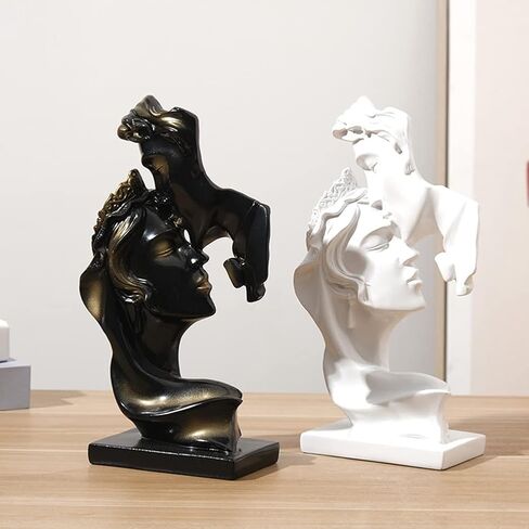 JXCBXJ Couples Kiss Sculpture,Abstract Art Couple Sculpture Home Furnishing Resin Statue Decoration Romantic Statue Used for Home Decoration, Wedding, Gift in Saudi Arabia