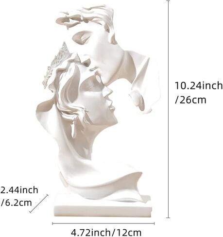 JXCBXJ Couples Kiss Sculpture,Abstract Art Couple Sculpture Home Furnishing Resin Statue Decoration Romantic Statue Used for Home Decoration, Wedding, Gift in Saudi Arabia