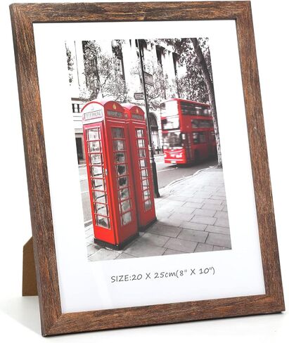 A4 Certificate Frame Set, Set of 6 Wood Picture Frame with High Definition Plexiglass, Rustic A4 Photo Frame Suitable for Wall-Mounted Composite Wood Picture Frames (brown) in Saudi Arabia