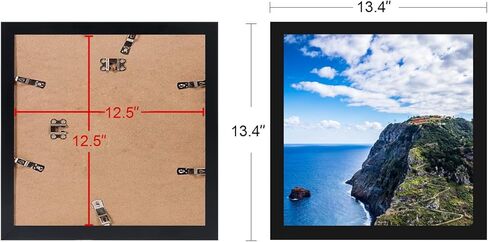 MENNTHUI 12.5x12.5 Black Picture Frame, Wall Mounting, Decoration for Photos, Paintings, Posters, Artwork in Kuwait