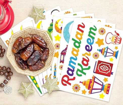 Ramadan Decorations 8 Sheets Ramadan Home Decoration Ramadan Window Clings Eid Home Decoration Ramadan Window Stickers Eid Window clings Ramadan Mubarak Decor Eid Window Stickers in Kuwait