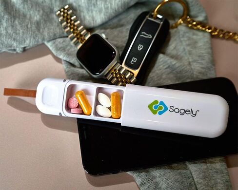 Sagely On-The-Go Daily Travel Pill Organizer Small 3 Day Pill Box in Saudi Arabia