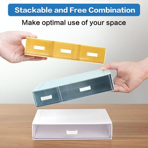 أدراج تخزين بريبو قابلة للتكديس من 3 طبقات لتنظيم الأدوية، منظم خزانة أدوية بلاستيكي متين لمستلزمات الإسعافات الأولية والأساسيات الصحية، الخزانة، منظم سطح المكتب in Kuwait