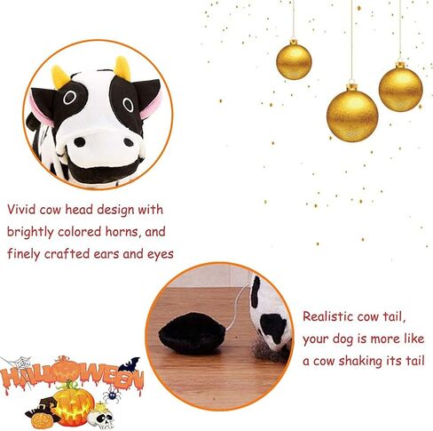 Dog Cow Costume - Adorable Halloween Dog Costumes Cow Style Hoodie Soft and Comfortable Jumpsuits for Small Puppy Dog in Saudi Arabia