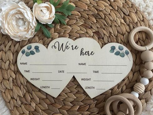 Twins Birth Announcement Sign for Hospital Twin Baby Newborn Sign in Saudi Arabia