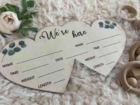Twins Birth Announcement Sign for Hospital Twin Baby Newborn Sign in Saudi Arabia