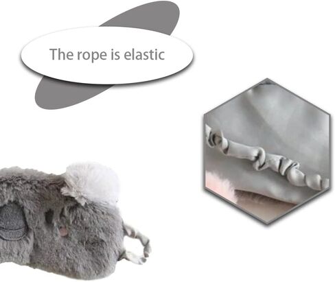 قناع نوم للنساء والرجال، غطاء عين حريري للنوم، نمط كوالا ابداعي للعينين، غطاء عين للنوم للسفر والقيلولة واليوغا ونوبات الليل in Kuwait