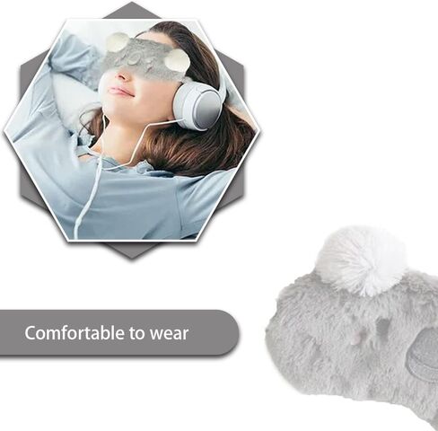 قناع نوم للنساء والرجال، غطاء عين حريري للنوم، نمط كوالا ابداعي للعينين، غطاء عين للنوم للسفر والقيلولة واليوغا ونوبات الليل in Kuwait