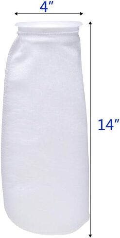 ALEGI Aquarium Filter Socks 4 inch by 14 Inch Long, 200 Micron - 4 Inch Ring Aquarium Felt Filter Bags - 4Pack in Saudi Arabia