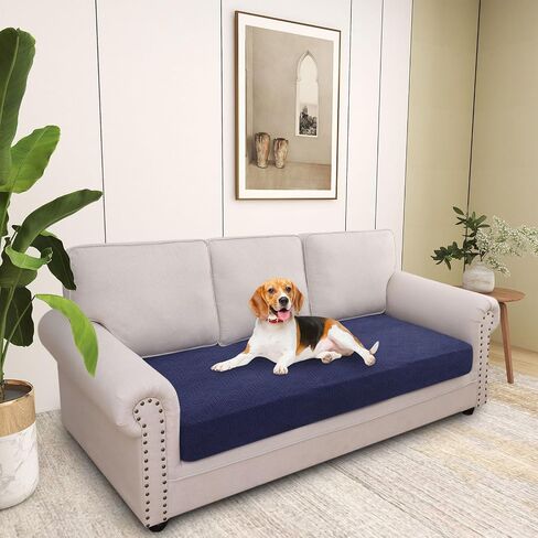 hyha Individual Couch Cushion Covers, Stretch Sofa/Couch Seat Cushion Covers, Magic Sofa Covers Washable, Dog Couch Cushion Covers for Sofa with Elastic Bottom(3PC, Grey) in Saudi Arabia