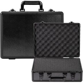 Small Hard Case with Pluck Foam Interior for Pisto l, GoPro,Microphone, Camera, and More - Outer Size 12.2 x 9 x 4.5 Inches, Black in Saudi Arabia