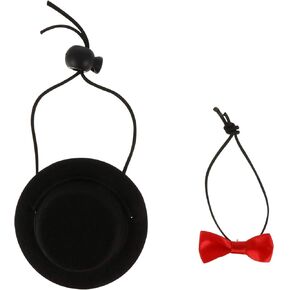 Balacoo Guinea Pig Clothes 2Pcs Hamster Hat and Bowtie Set Guinea Pig Hat with Bow Tie Bowtie Small Pet Bowtie Top Cap Funny Pet Costume for Lizard Rabbit Hedgehog Black Bearded Dragon Clothes in Saudi Arabia