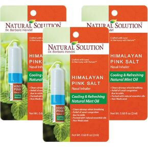 محلول طبيعي للتبريد بالملح الوردي بالروائح العلاجية بالزيوت العطرية، تخفيف قوي على مدار 24 ساعة للاحتقان الناتج عن نزلات البرد أو الحساسية، مجموعة متنوعة من أجهزة استنشاق الأنف بالنعناع، ​​12 أونصة سائلة in Kuwait