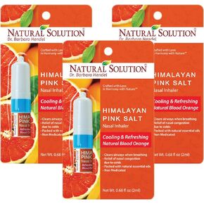 Natural Solution Pink Salt Aromatherapy Cooling with Essential Oils24 Hour Powerful Relief for Congestion from Colds or Allergies, Nasal Inhaler Mint Variety Pack, 12 Fl Oz