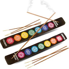 Chakra Incense Holder Burner Box Storage for Sticks Cones Ash Catcher