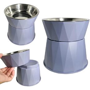 حامل حماية للرقبة بتصميم وعاء مرتفع للحيوانات الأليفة من توتورو للمياه والطعام، وعاء صغير للكلاب والقطط من الفولاذ المقاوم للصدأ مع قاعدة مضادة للانزلاق in Kuwait