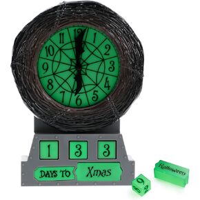 Paladone Disney Nightmare Before Christmas Countdown Alarm Clock - Glow in The Dark - Festive Decoration for Halloween and Christmas - Spooky Home Decor in Saudi Arabia