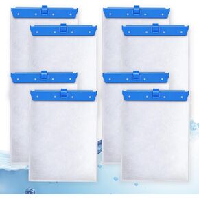 خرطوشة فلتر حوض السمك الكبيرة المكونة من 8 قطع من LeadCon متوافقة مع مرشحات الطاقة Tetra Whisper Bio-Bag 20i، 40i، IQ20 30، 45، 60، 20، 30، 40، 60، ReptoFilter 50 جالونًا من أحواض السمك in Kuwait