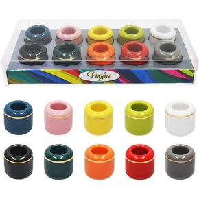 10 pcs Ceramic Chime Candle Holder Set, Great for Casting Chimes, Rituals, Spells, Vigil, Witchcraft, Wiccan Supplies & More (ASSORTED)