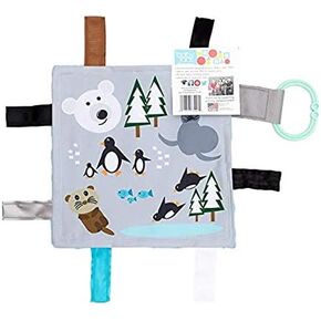 Baby Jack & Co 8x8" Polar Lovey Tag Toys for Babies - Baby Crinkle Toys - Crinkle Toys for Baby - Soft & Safe - Learn Shapes & Colors - Ideal Baby Toy - BPA Free w/Stroller Clip in Kuwait