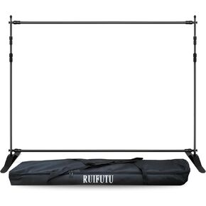 RUIFUTU Photo Backdrop Banner Stand 8.5x 10.8ft Adjustable Telescopic Trade Show Display Stand Step and Repeat Frame Stand for Professional Photography Booth Background in Saudi Arabia