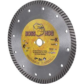 Delta Diamond Boss Hog 12 Inch Turbo Premium Diamond Blade for Masonry, Brick, Block, Pavers, Concrete, Stone, Wet/Dry Cutting, Continuous Rim (12") in Kuwait