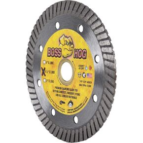 Delta Diamond Boss Hog 12 Inch Turbo Premium Diamond Blade for Masonry, Brick, Block, Pavers, Concrete, Stone, Wet/Dry Cutting, Continuous Rim (12") in Kuwait