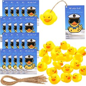60 Pieces Duck Cards with Rubber Ducks and Ropes Duck Cards to Spread Your Rubber Ducks with Tags, Sharing Cards with Funny Pictures (Navy Style) in Saudi Arabia