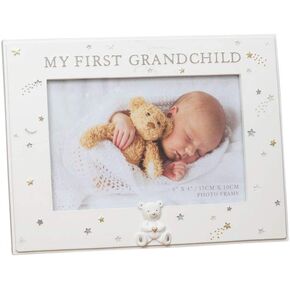 إطار صورة ماي فيرست جراندفل من هابي هوموارز مع بداية فضية وذهبية ودمية دب ثلاثية الأبعاد in Kuwait