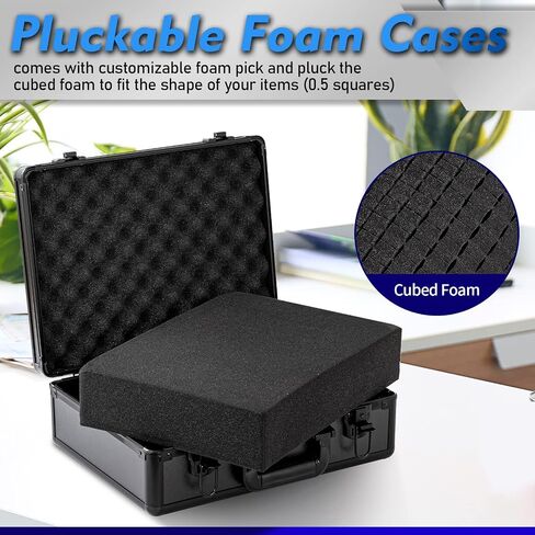 Moubruk Hard Case Hard Case with Foam 14" x10" x 5.5",Camera Case With Customized Fit Foam,Fit Use of Drones,Camera in Saudi Arabia