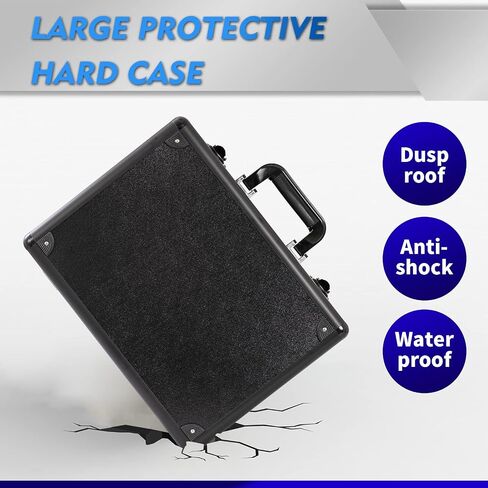 Moubruk Hard Case Hard Case with Foam 14" x10" x 5.5",Camera Case With Customized Fit Foam,Fit Use of Drones,Camera in Saudi Arabia