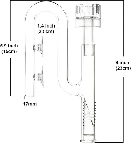 JARDLI Mini Lily Pipe Inflow مع مقشدة سطحية لحوض السمك النانو (17 مم لأنابيب 16/22 مم (5/8 بوصة معرف)) in Kuwait