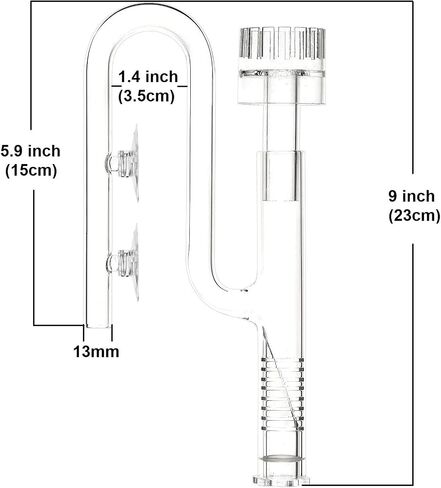 JARDLI Mini Lily Pipe Inflow مع مقشدة سطحية لحوض السمك النانو (17 مم لأنابيب 16/22 مم (5/8 بوصة معرف)) in Kuwait