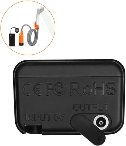 بطارية استحمام محمولة للتخييم من يوركنبي، بطارية قابلة لاعادة الشحن 7.4 فولت 2200mAH، تصميم مقاوم للماء، بطارية دش للتخييم مع كيبل شحن، متوافقة مع دش التخييم CS01 in Kuwait