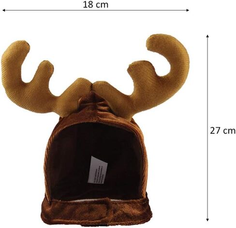 Amosfun Christmas Pet Hat with Antlers Xmas Dog Cat Costume Hat Party Cospaly Headwear for Small Pets in Saudi Arabia