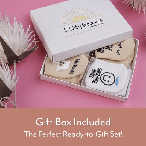 جوارب Mommachi Christian للأطفال - مجموعة من 4 أزواج، هدية رائعة محايدة للجنسين من أجل Little Blessings! هدية تعميد لطيفة، هدية مثالية لعيد الميلاد للطفل، هدية المعمودية in Kuwait