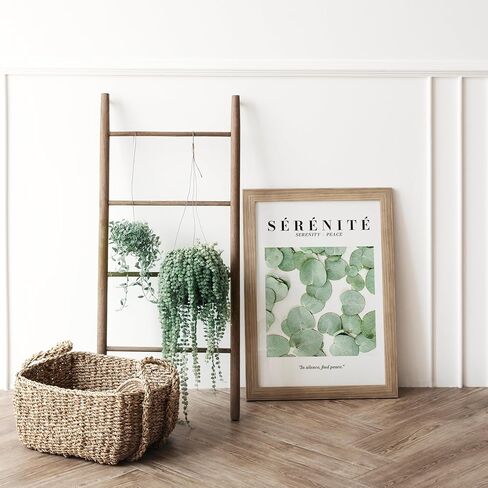 Throwback Traits "Whispers of Nature Eucalyptus Art Set - Serene Green & White Decor, 6 Inspirational French Prints - Unframed 11x17 - Inspired Wall Art for Home and Office in Saudi Arabia