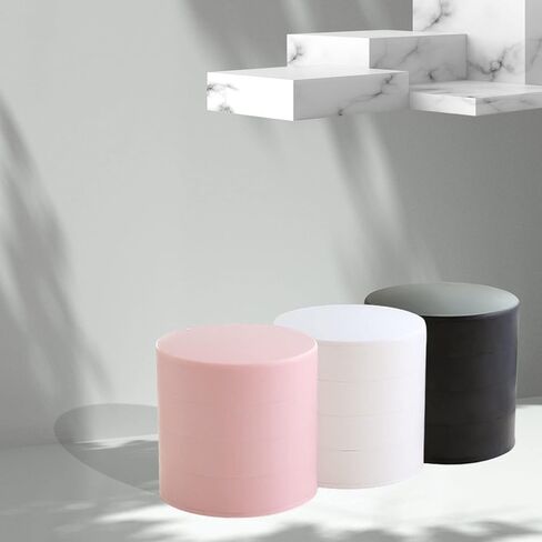 Keismodye Jewelry Organizer, Small Jewelry Organizer for Earring or Ring Holder, 4-Layer Rotating Box with Lid for Bracelets (Pink) in Kuwait