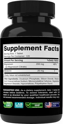 فيتابود ميلاتونين 20 ملجم مع مغنيسيوم 200 ملجم (على هيئة سيترات المغنيسيوم) - 120 قرصًا in Kuwait