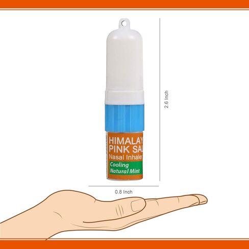 محلول طبيعي للتبريد بالملح الوردي بالروائح العلاجية بالزيوت العطرية، تخفيف قوي على مدار 24 ساعة للاحتقان الناتج عن نزلات البرد أو الحساسية، مجموعة متنوعة من أجهزة استنشاق الأنف بالنعناع، ​​12 أونصة سائلة in Kuwait